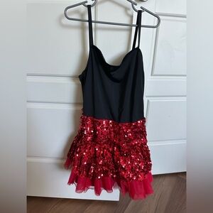 Weissman Black and Red Dance wear size LC